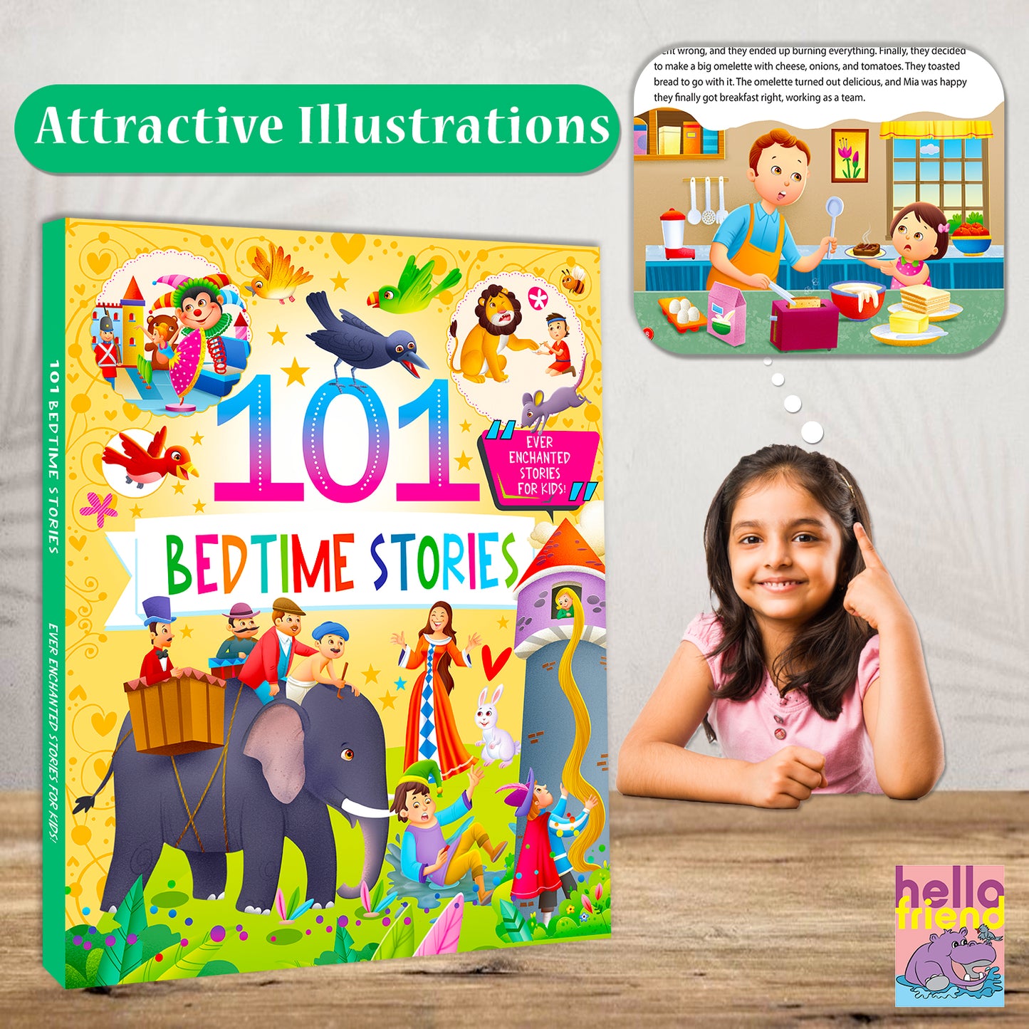 101 Bedtime Stories | Illustrated Story Book for Kids