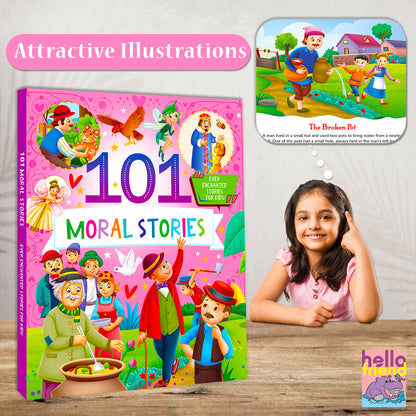 101 Moral Stories | Illustrated Padded Story Book for Kids
