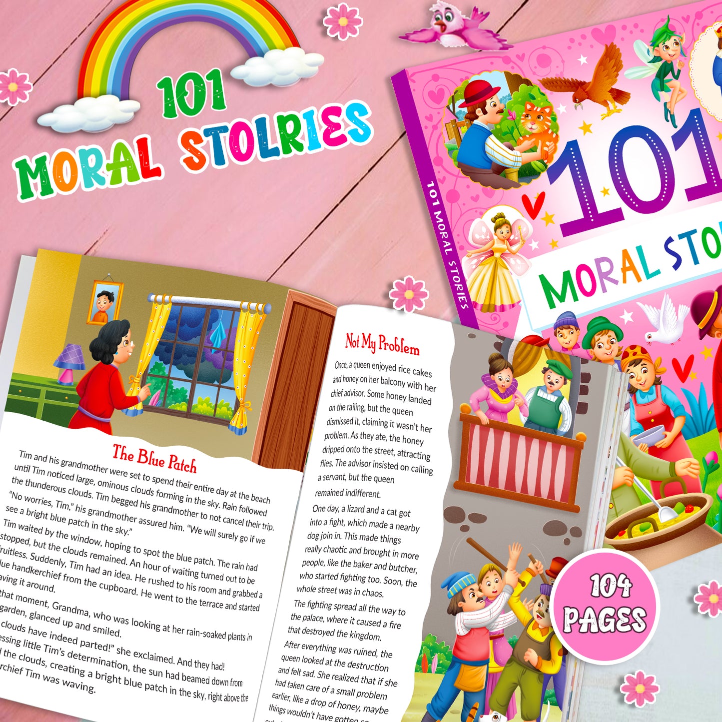 101 Moral Stories | Illustrated Padded Story Book for Kids