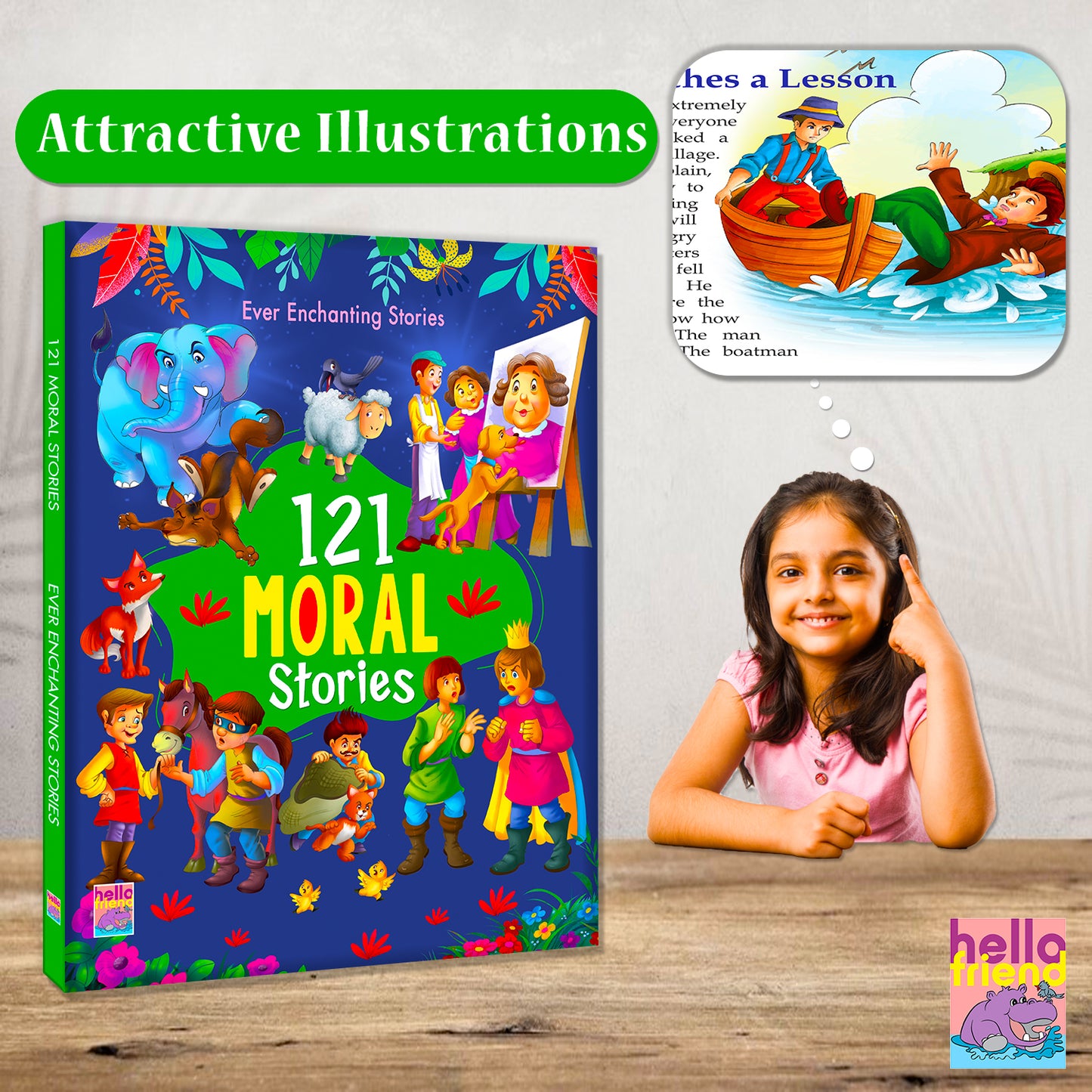121 Moral Stories | Illustrated Bedtime Stories with Valuable Life Lessons for Kids