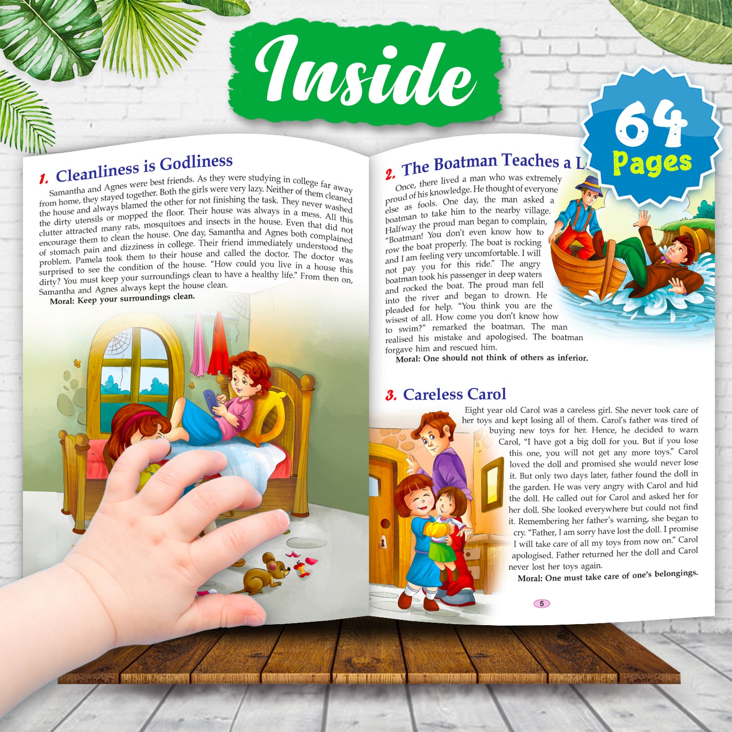 121 Moral Stories | Illustrated Bedtime Stories with Valuable Life Lessons for Kids