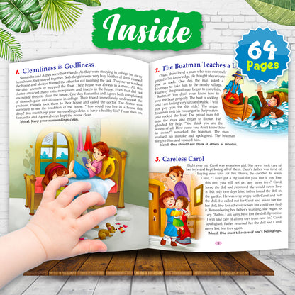 121 Moral Stories | Illustrated Bedtime Stories with Valuable Life Lessons for Kids