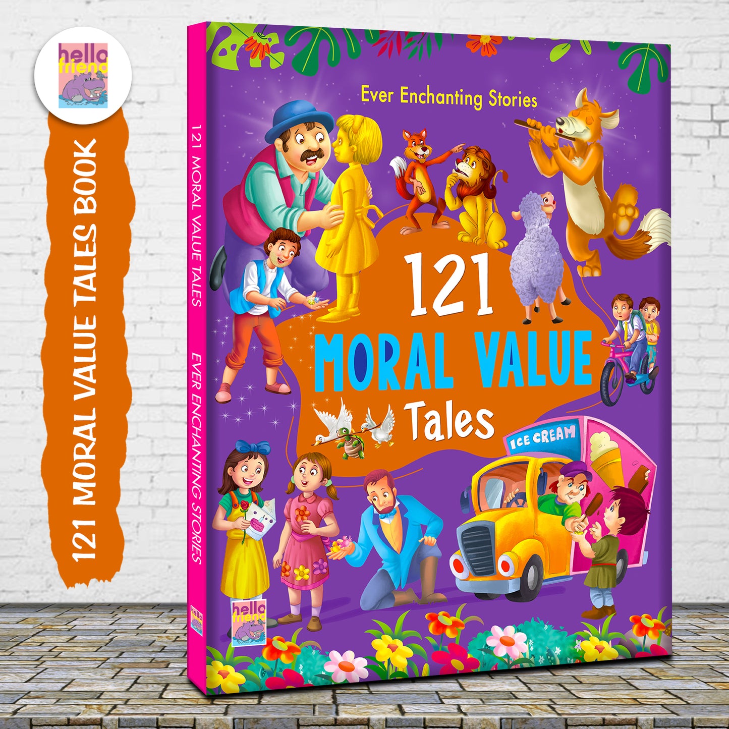 121 Moral Value Stories | Illustrated Bedtime Story Book for Kids