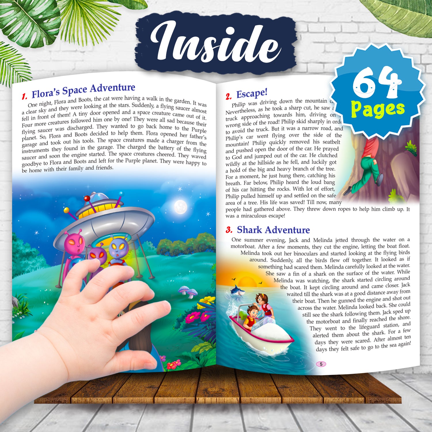 121 Adventure Tales - Attractive illustrations with child reading