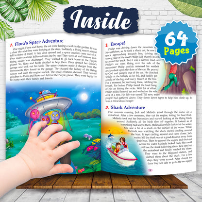 121 Adventure Tales - Attractive illustrations with child reading