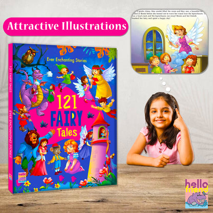 121 Fairy Tales - Inside pages 64 pages reading spread flat lay