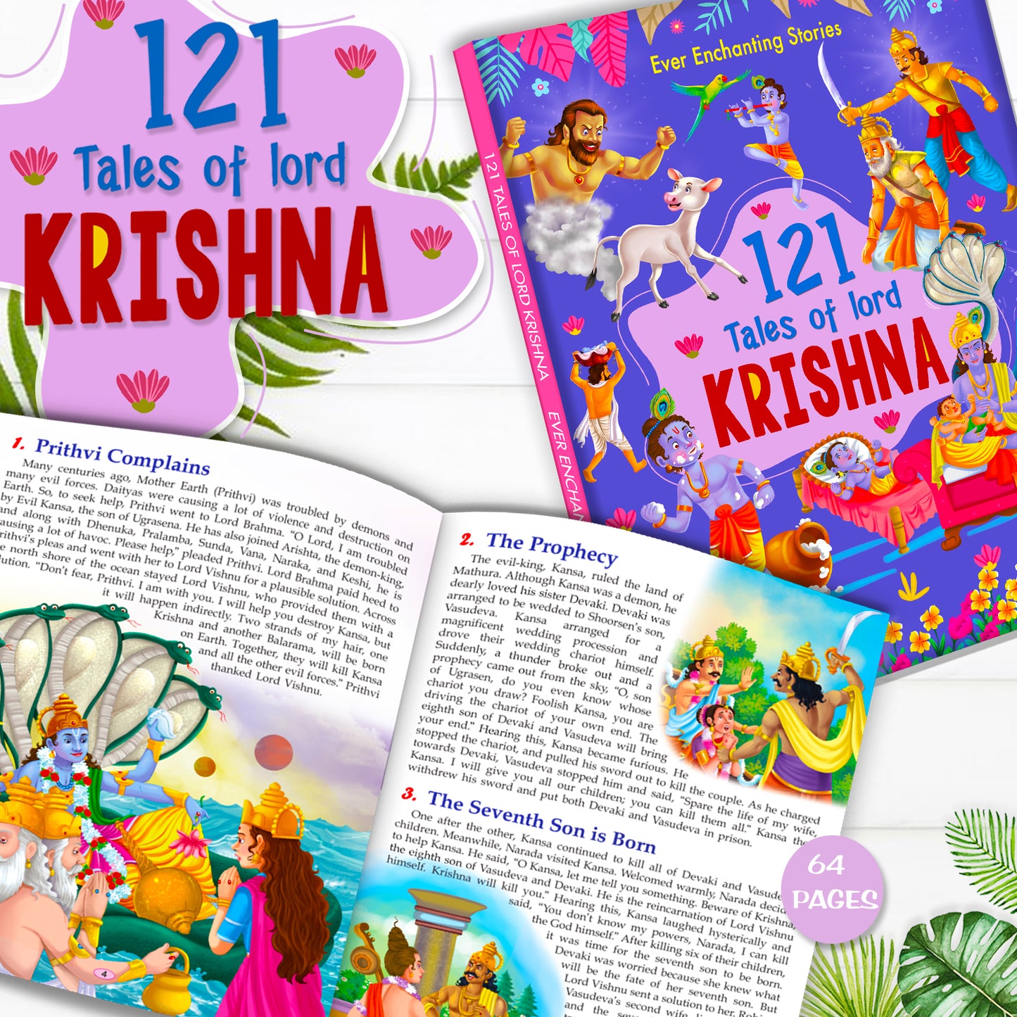 121 Tales of Lord Krishna - Attractive Illustrations