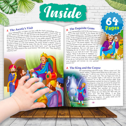 121 Vikram & Betal Tales - Attractive illustrations with child reading