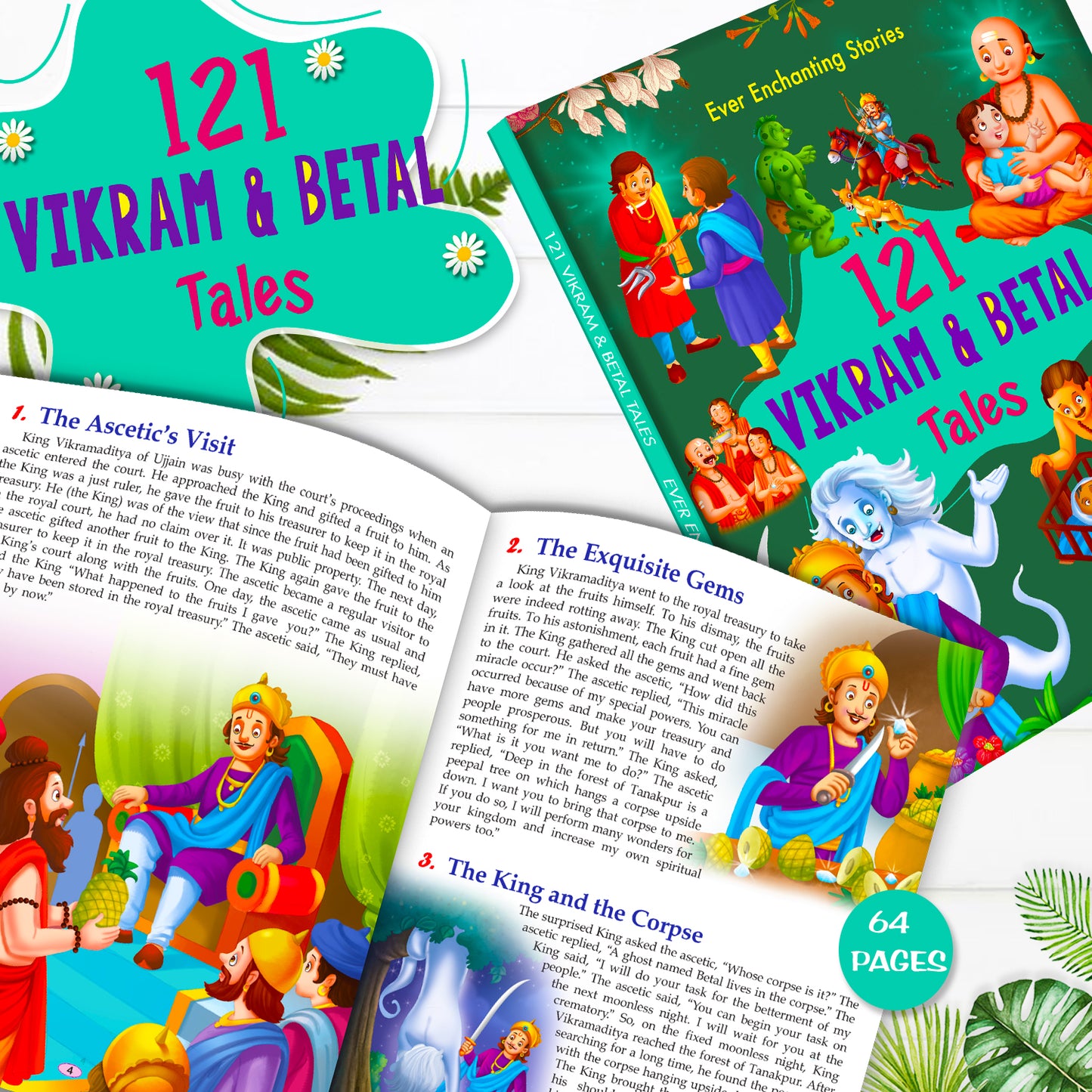 121 Vikram & Betal Tales - Inside pages 64 pages reading spread