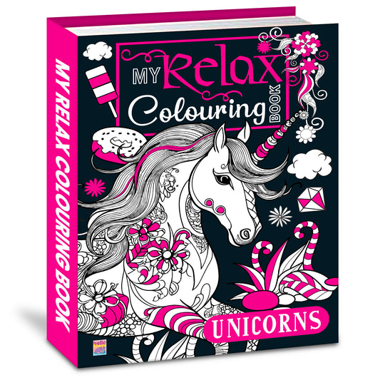 My Relax Colouring Book – Unicorns | Stress Relief Coloring Book for Kids | Unicorn-Themed Creative Activity Book
