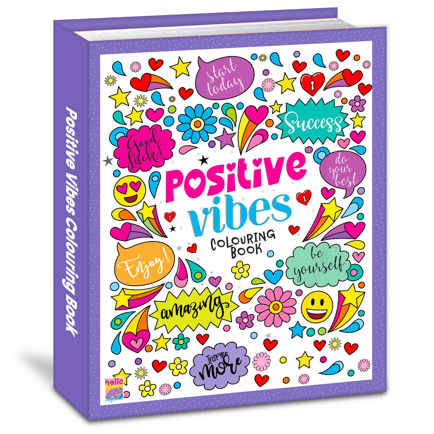 Positive Vibes Motivation Creative Coloring Book for Calmness and Stress Relief