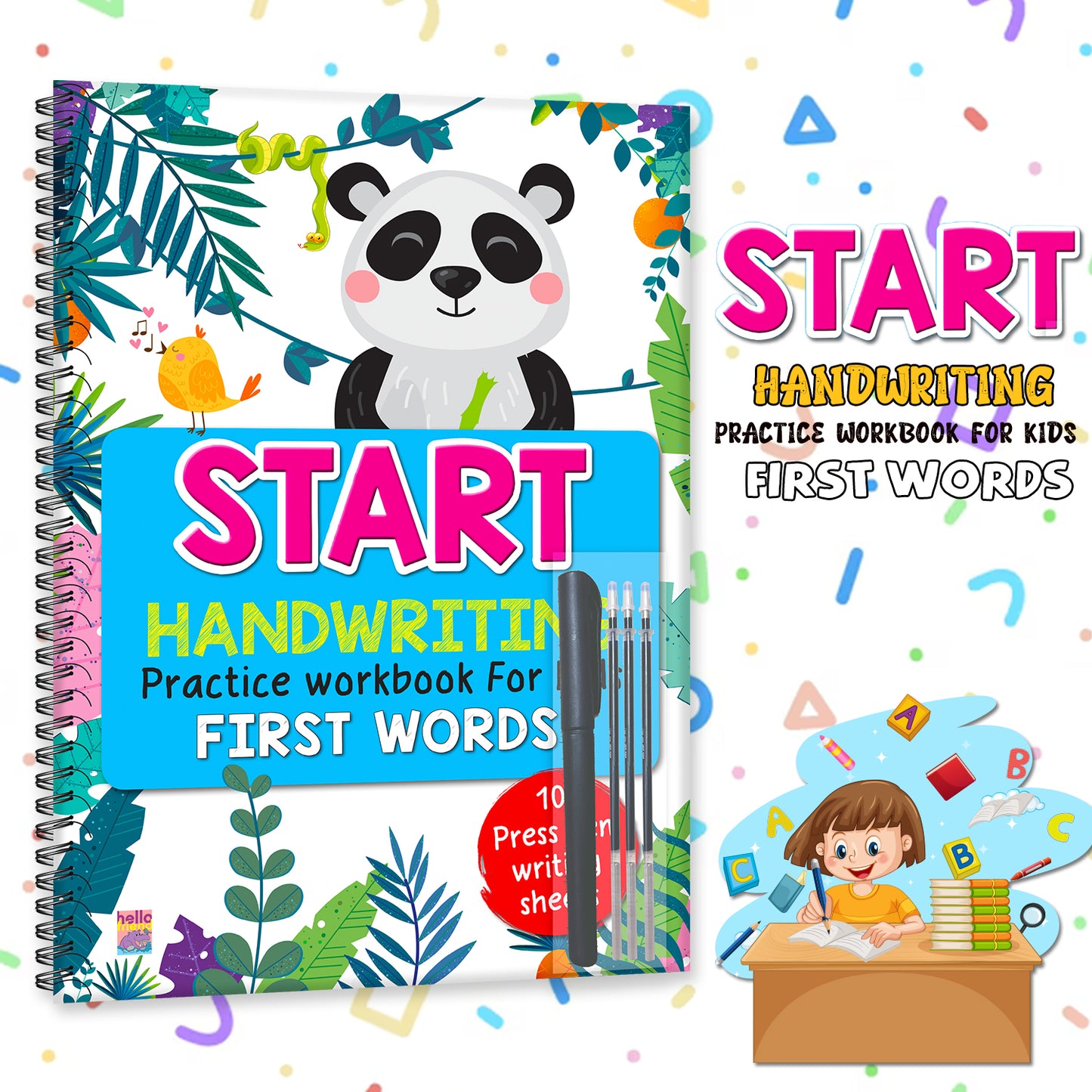Start Handwriting Workbook – First Words | Kindergarten Ready Writing Practice Book for Kids