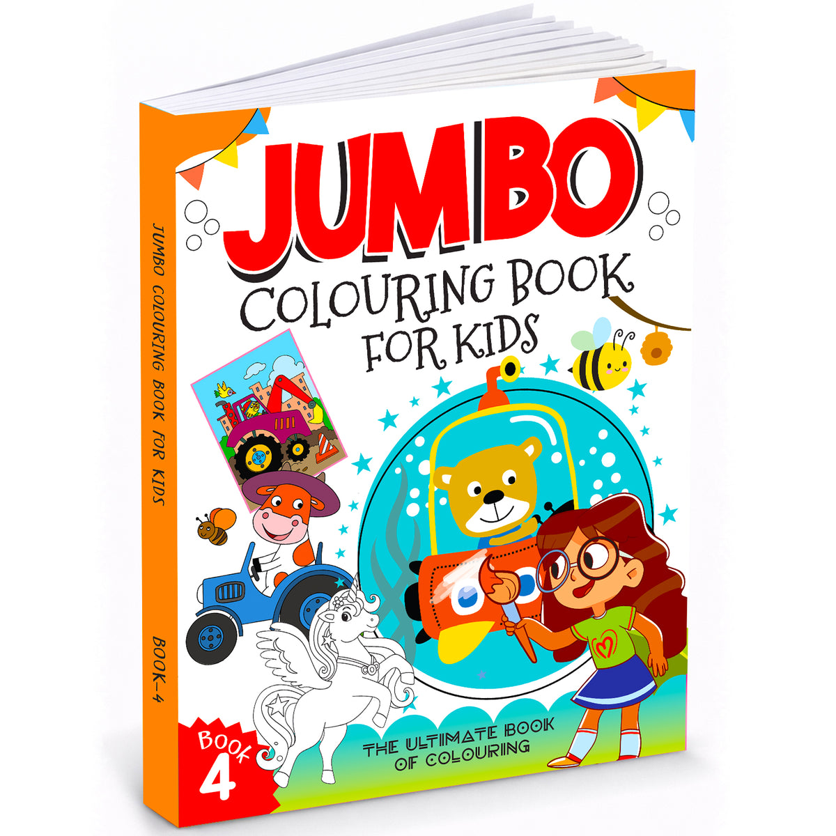 Jumbo Colouring Book 4 - Activity Colouring Book for 3 to 6 years kids