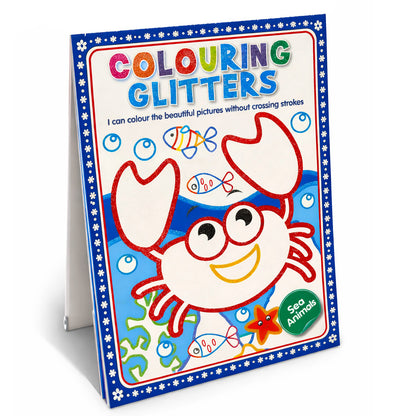 Colouring Glitters – Sea Animals | Glitter Coloring Book for Kids | Sparkling Ocean Animal Activity Book
