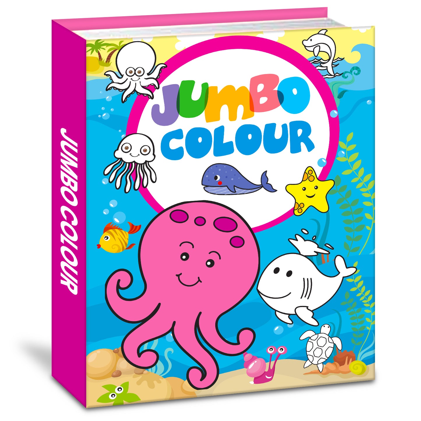 Jumbo Color – Sea Life | Jumbo Sea Animals Coloring Book for Kids | Ocean Coloring Activity Book