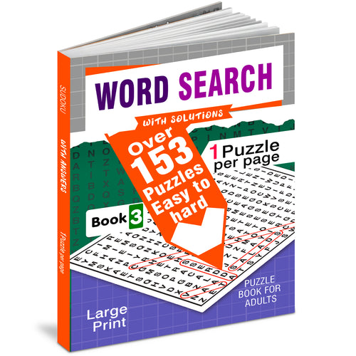 Word Search Puzzles Book 3 with Solutions - Front Cover