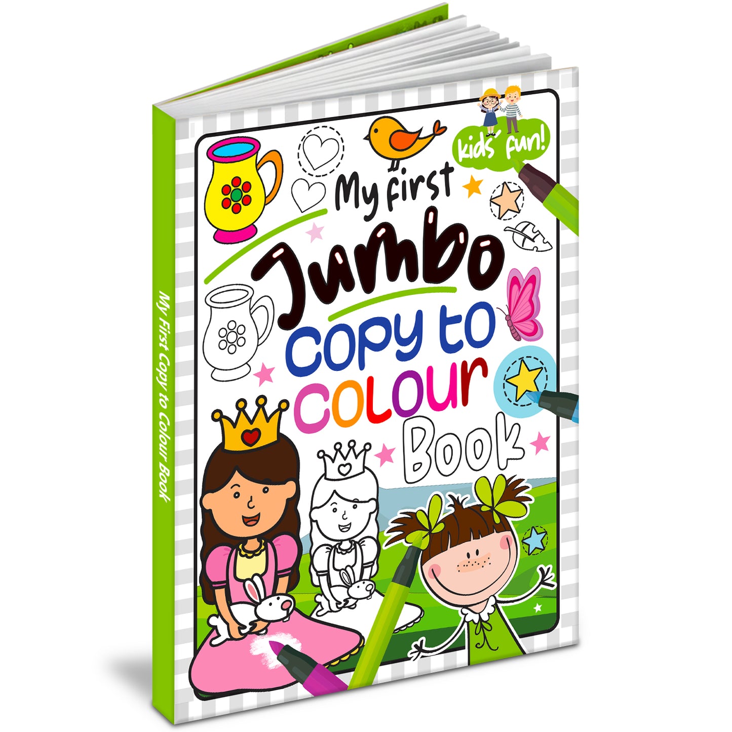 My First Jumbo – Copy to Colour Book | Jumbo Copy & Color Activity Book for Kids | Early Learning Coloring Book