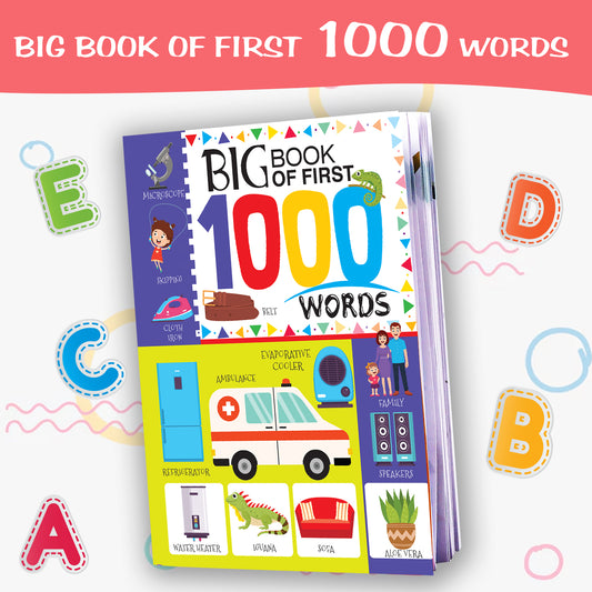 Big Book of First 1000 Words | Illustrated Picture Dictionary for Kids | Early Learning Vocabulary Book