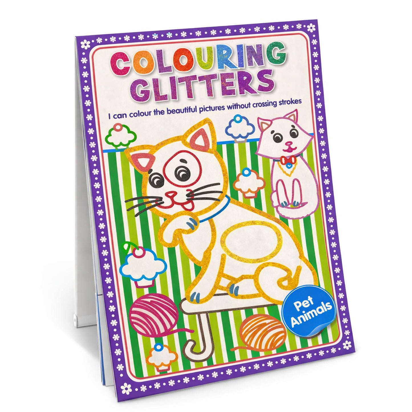Colouring Glitters – Pet Animals | Glitter Coloring Book for Kids | Sparkling Animal Activity Book
