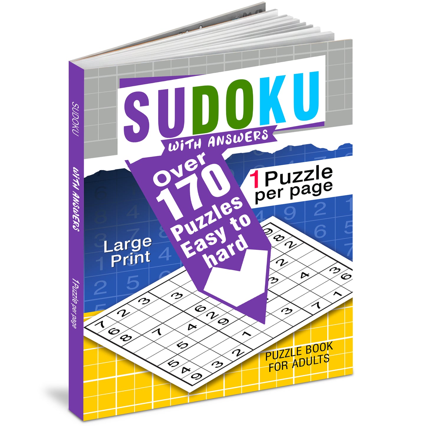 Sudoku Puzzles Book with Solutions - Front Cover