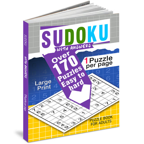 Sudoku Puzzles Book with Solutions - Front Cover