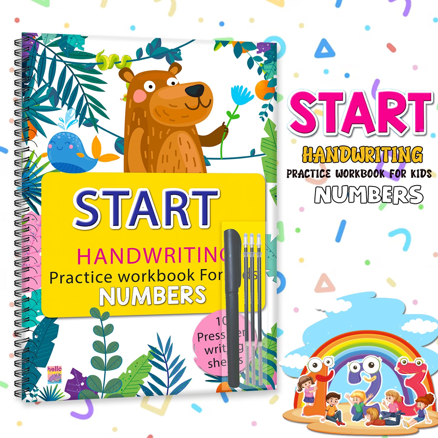 Start handwriting workbook number book