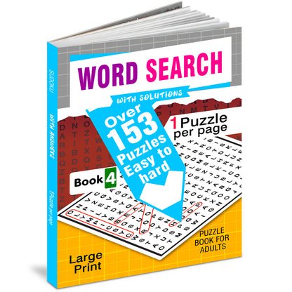Word Search Puzzles Book 4 with Solutions - Front Cover