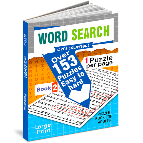 Word Search Puzzles Book 2 with Solutions - Front Cover