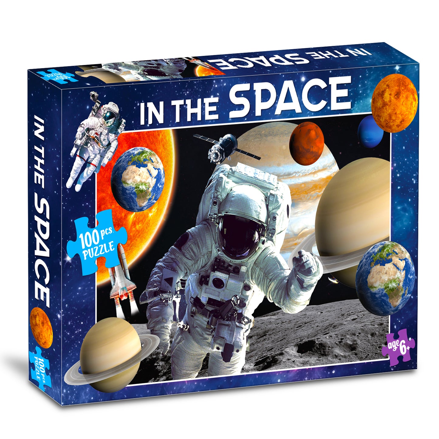 In the Space Puzzle Box | 100 Piece Jigsaw Puzzle for Kids