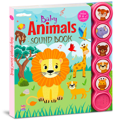 Baby Animals Sound Book | 5 Button Interactive Board Book for Kids