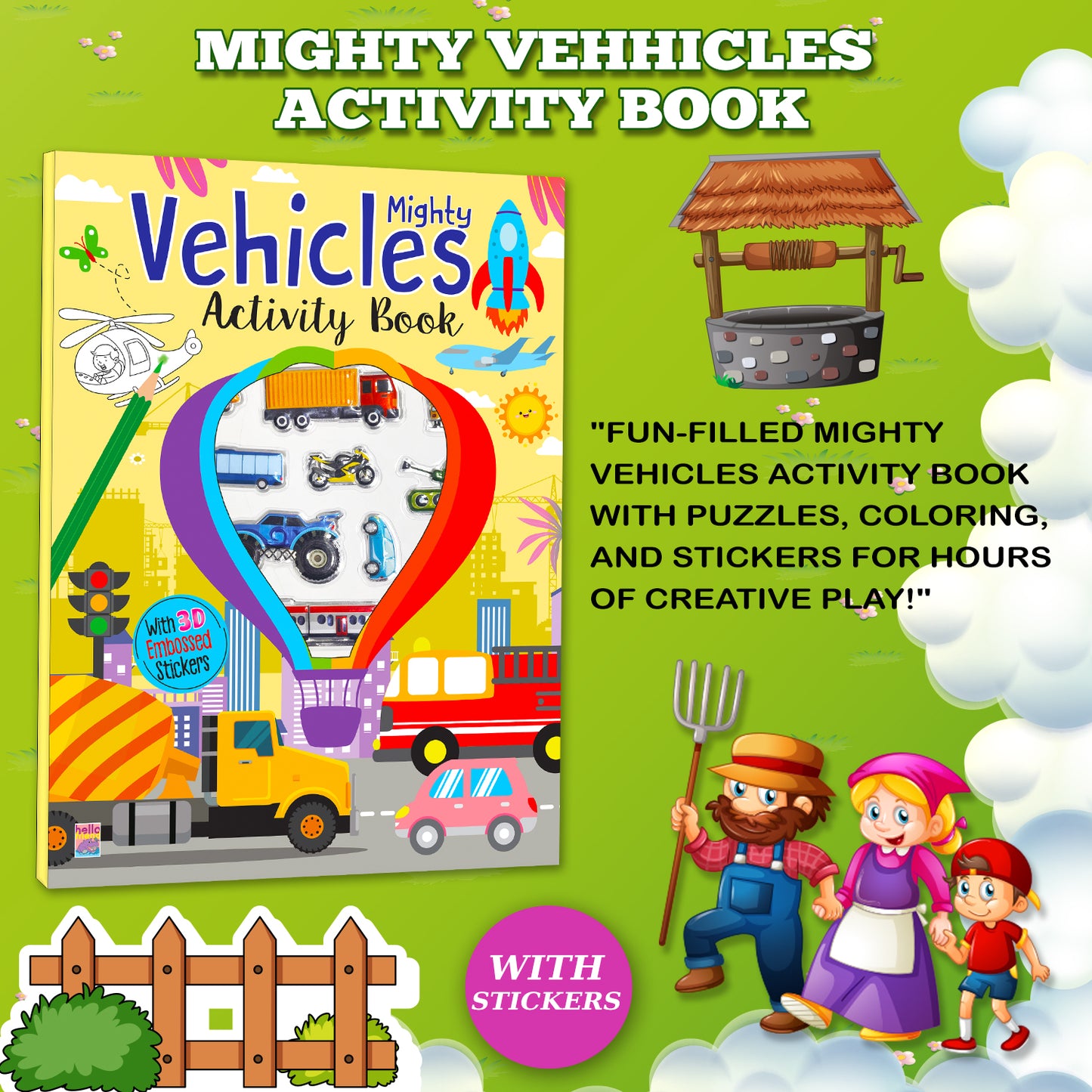 My First Mighty Vehicles Sticker Activity Book | Fun Sticker & Colouring Book for Kids