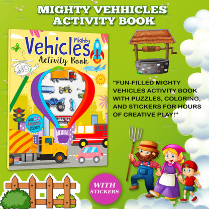 My First Mighty Vehicles Sticker Activity Book | Fun Sticker & Colouring Book for Kids