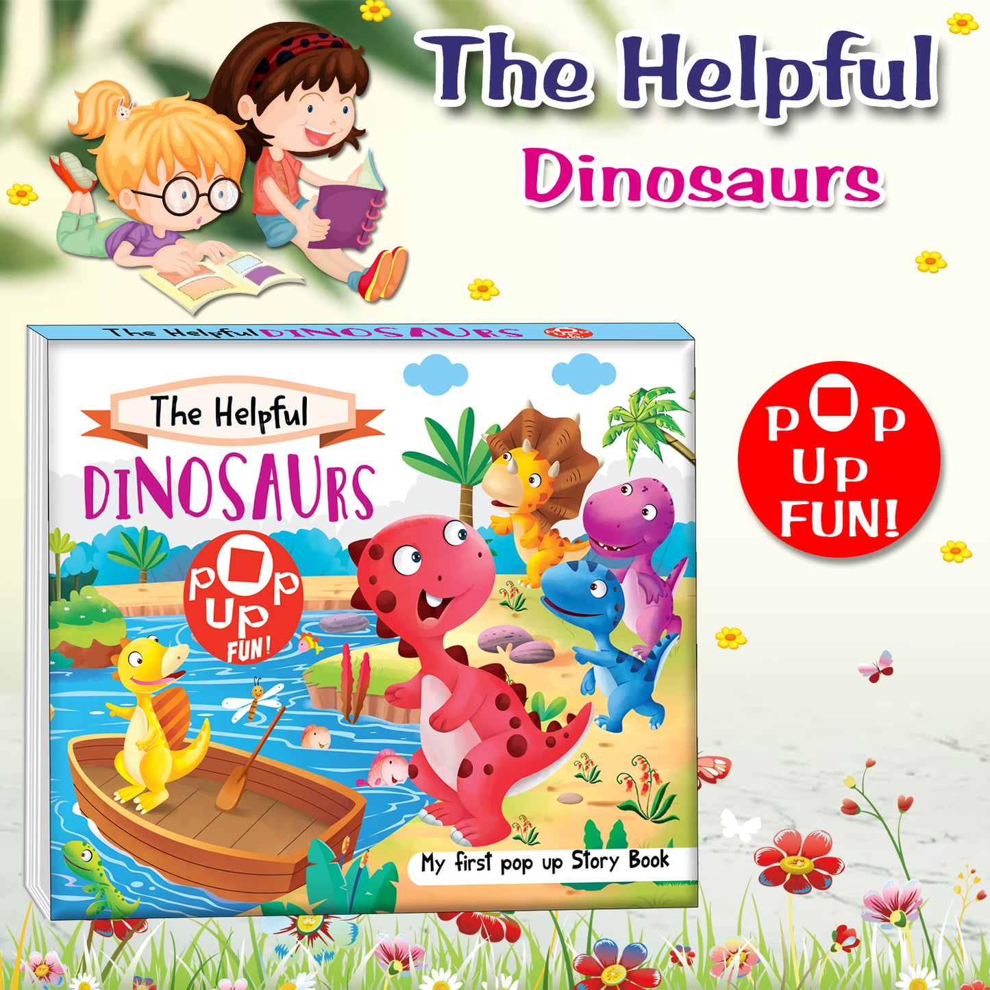 The Helpful Dinosaurs | Pop-Up Story Book for Kids