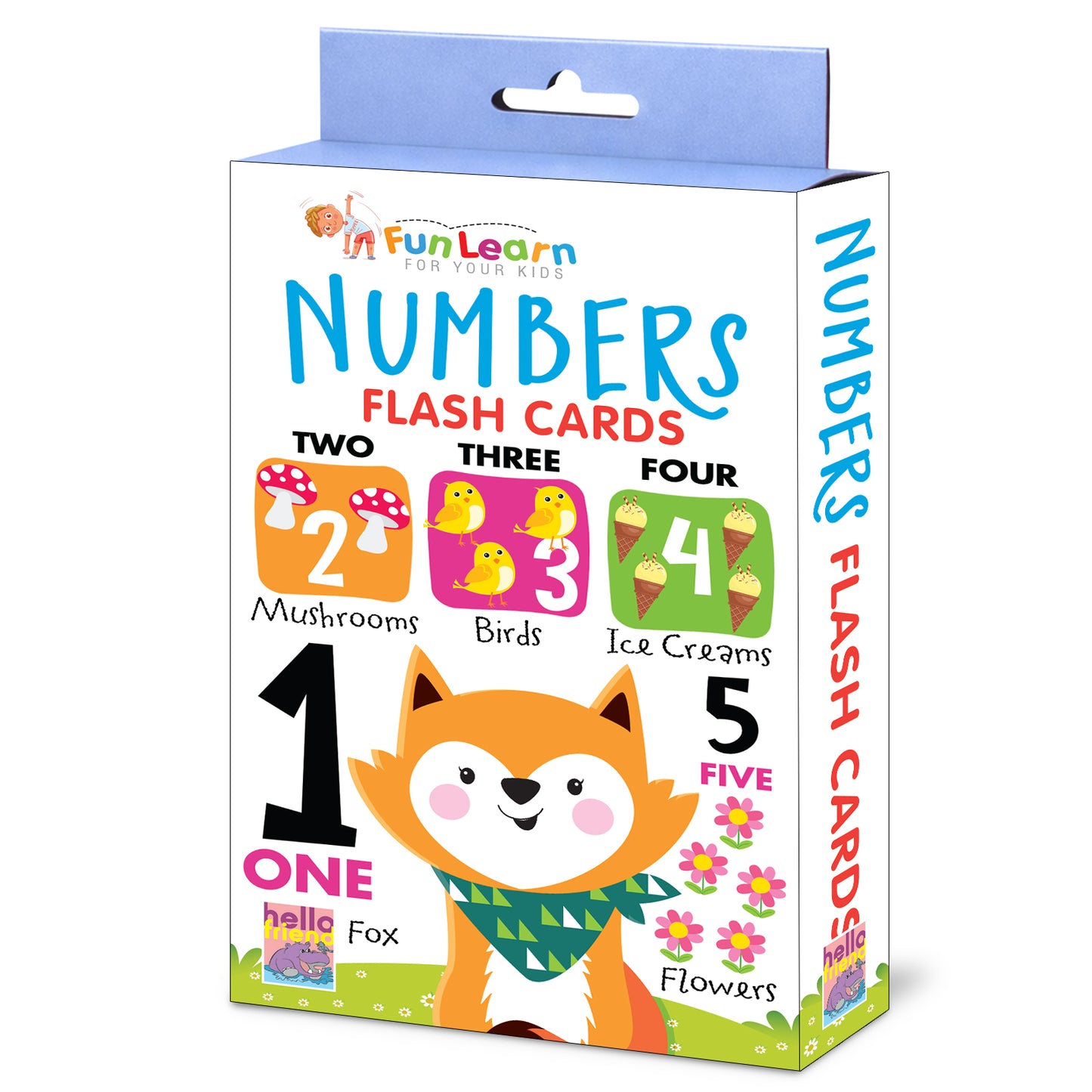 Numbers Flash Cards front view - FunLearn series
