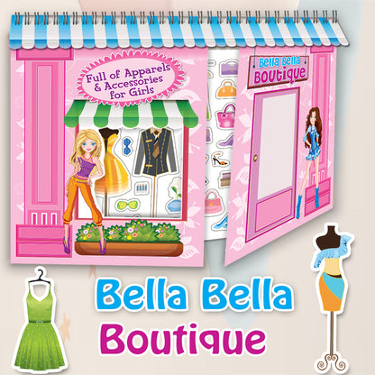 Bela Bela Boutique – Stickers | Creative Sticker Activity Book for Kids | Fun Dress-Up & Pretend Play