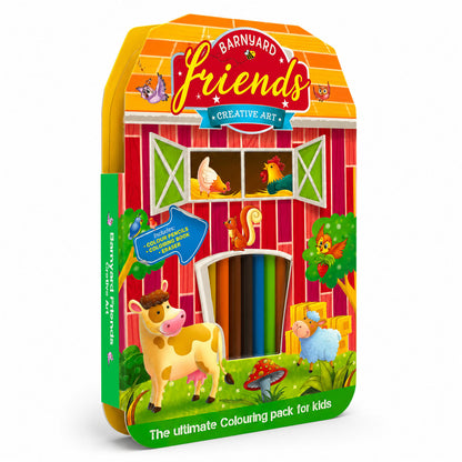 Small Farm Colouring Kit | Farm Coloring & Creative Activity Kit for Kids | Fun Learning Art Kit