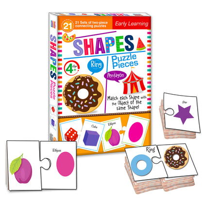 Shape Puzzle Pieces | 2-Piece Connecting Puzzle Set for Kids 4+