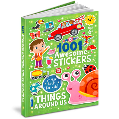 1001 Awesome Stickers – Things Around Us | Mega Sticker Activity Book for Kids | Creative Play & Fun Learning