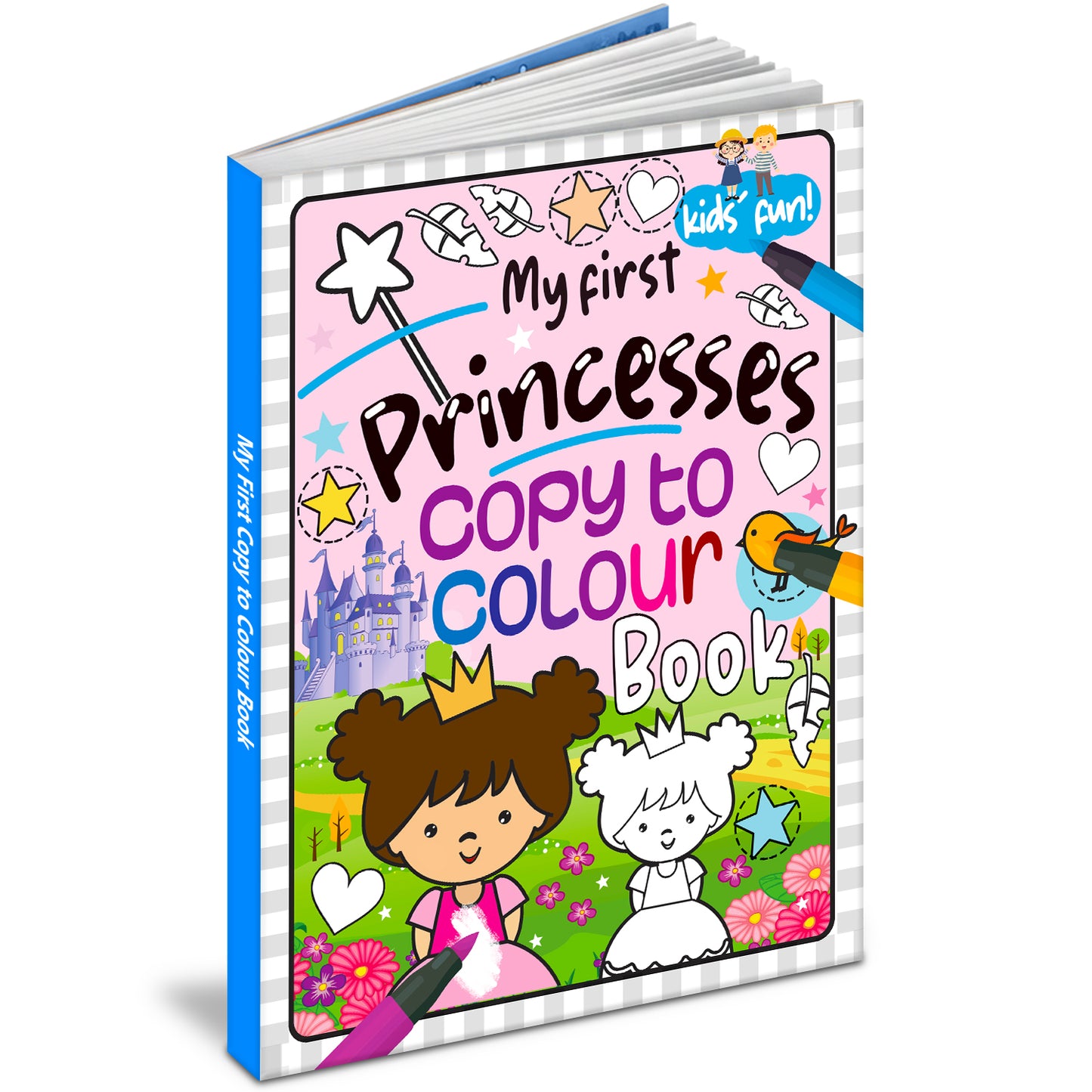 My First Princess – Copy to Colour Book | Copy & Color Princess Activity Book for Kids | Early Learning Coloring Book