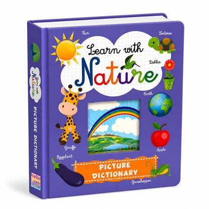 Learn with Nature – Picture Dictionary | Nature & Early Learning Board Book for Kids