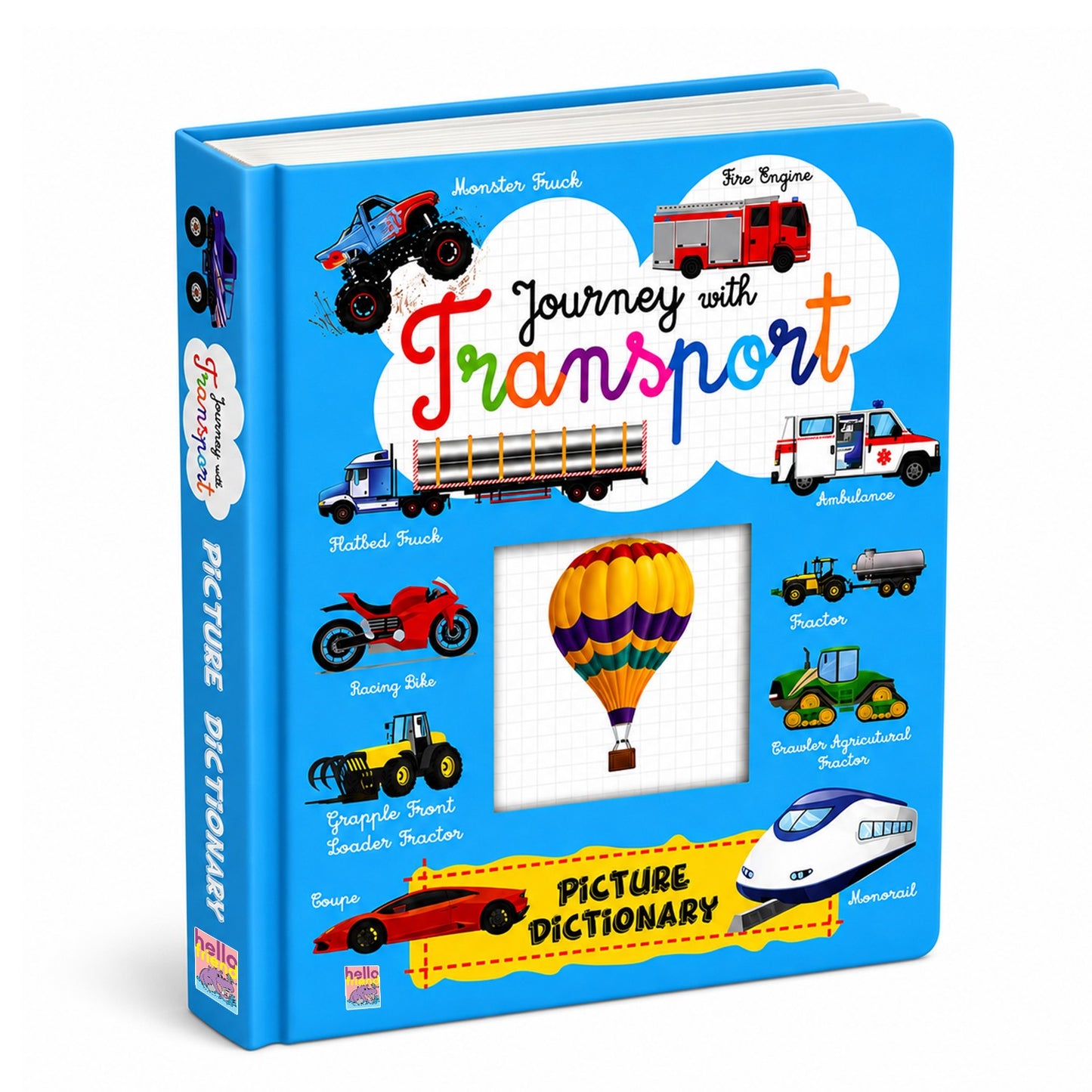 Journey with Transport – Picture Dictionary | Vehicles & Early Learning Board Book for Kids
