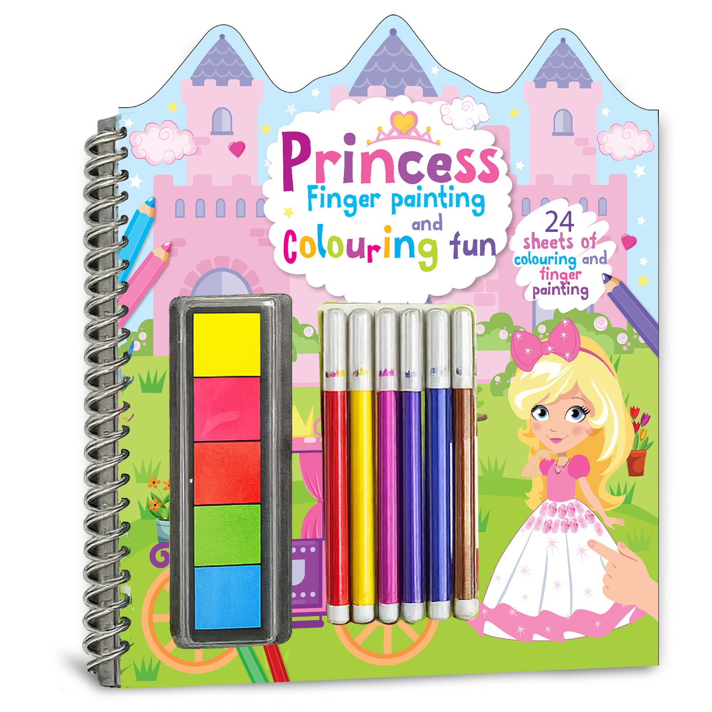 Princess Finger Painting & Colouring Fun