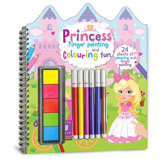 Princess Finger Painting & Colouring Fun