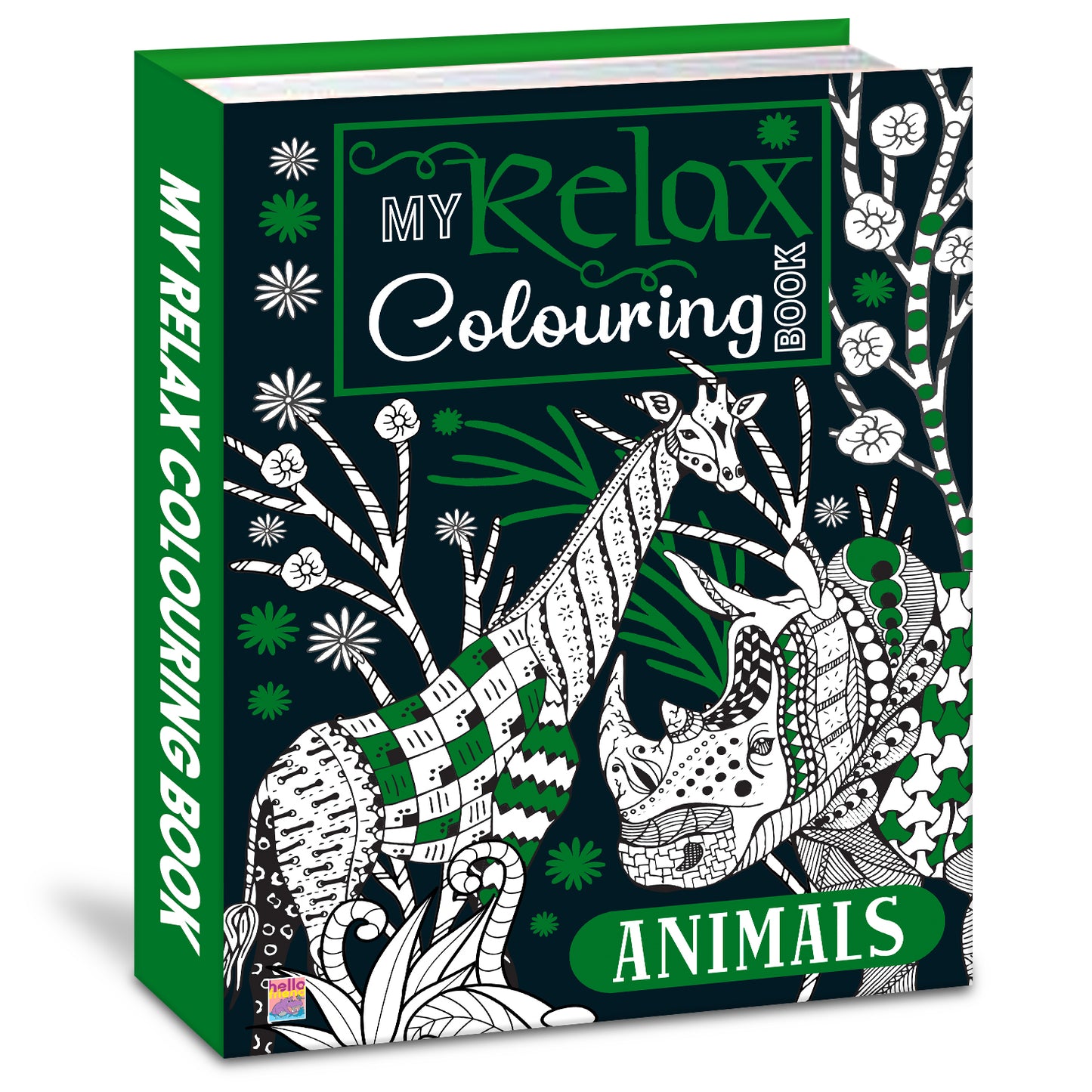 My Relax Colouring Book – Animals | Stress Relief Coloring Book for Kids | Animal-Themed Creative Activity Book