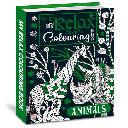 My Relax Colouring Book – Animals | Stress Relief Coloring Book for Kids | Animal-Themed Creative Activity Book