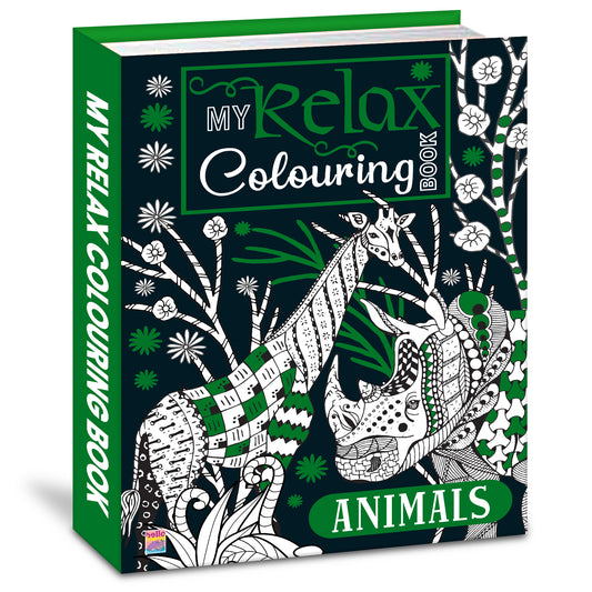 My Relax Colouring Book – Animals | Stress Relief Coloring Book for Kids | Animal-Themed Creative Activity Book