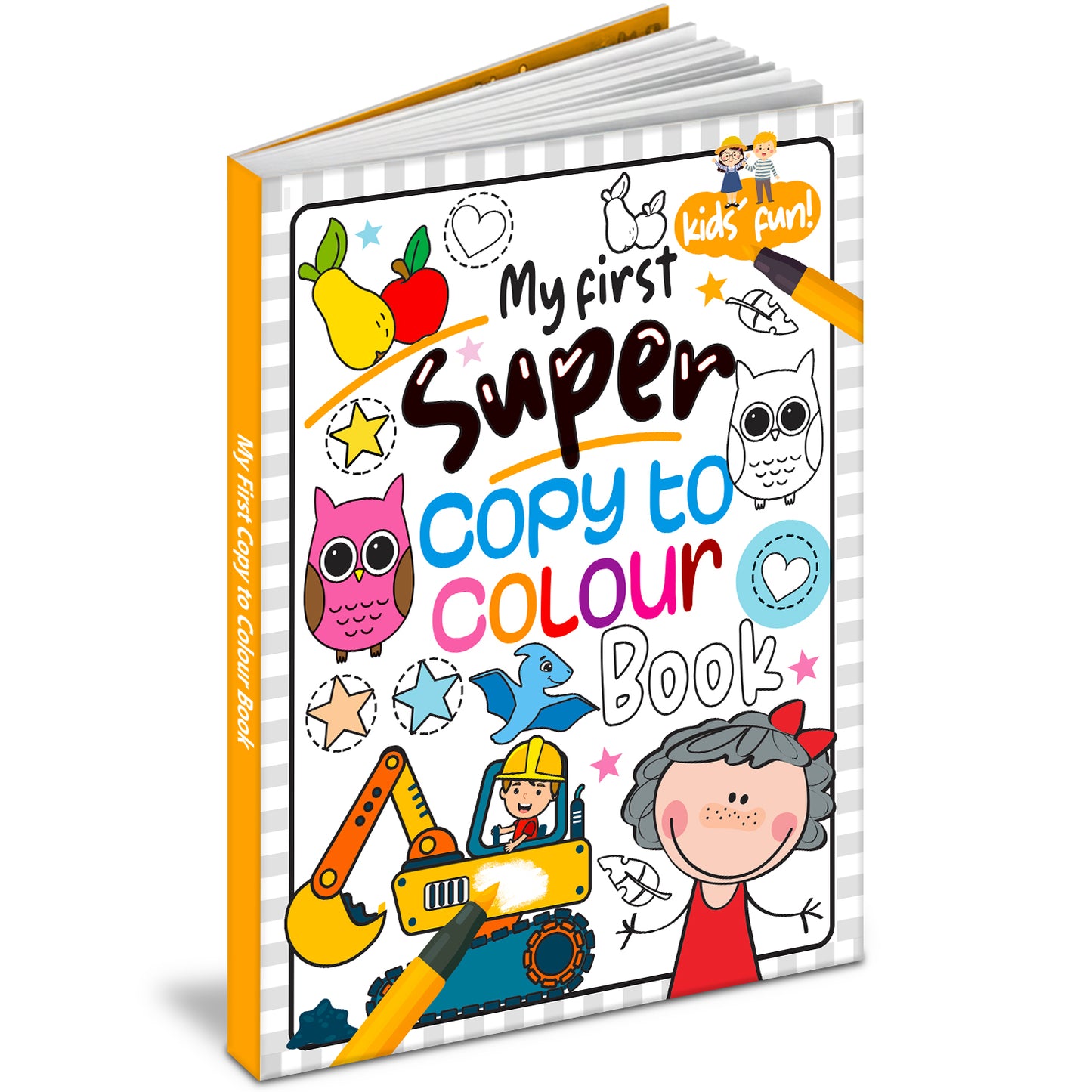 My First Super – Copy to Colour Book | Super Copy & Color Activity Book for Kids | Early Learning Coloring Book