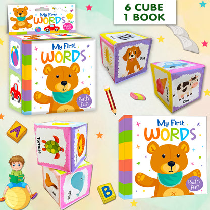 First Words Bath Book | Waterproof Soft Bath Book for Babies & Toddlers | Interactive Early Learning Book
