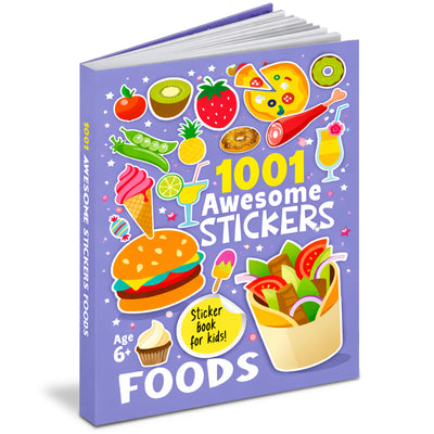 1001 Awesome Stickers – Foods | Mega Sticker Activity Book for Kids | Creative Play & Fun Learning