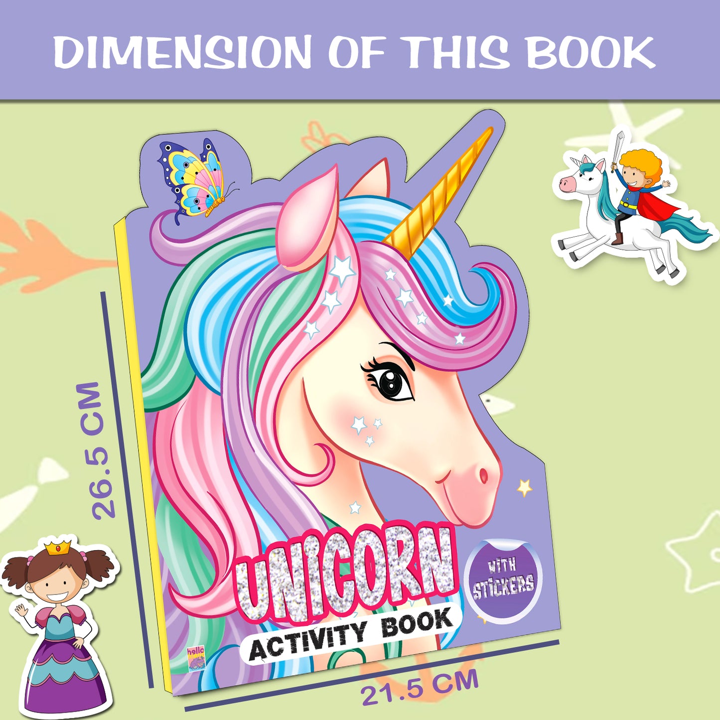 Die-Cut Unicorn Activity Book | Unicorn Sticker Activity Book for Kids | Creative Learning & Play Book